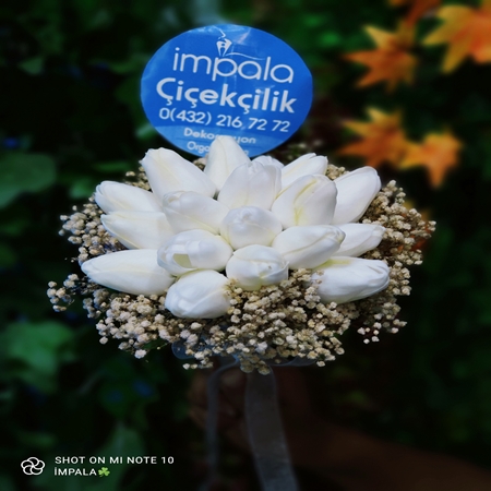 Gelin Eli Buketi Yapay Islak Lale 20'li 